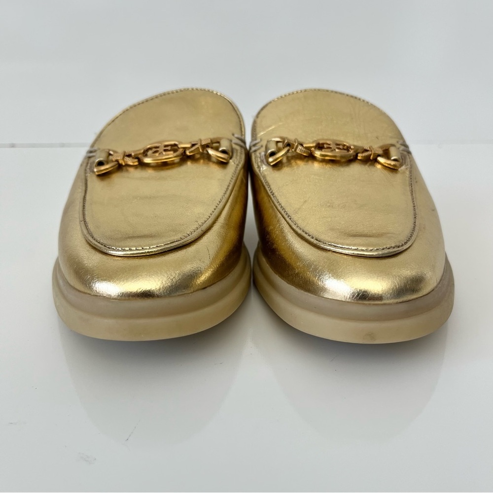 SAM EDELMAN Kira Bit Mule in Gold Metallic Leather NEW - Picture 7 of 14